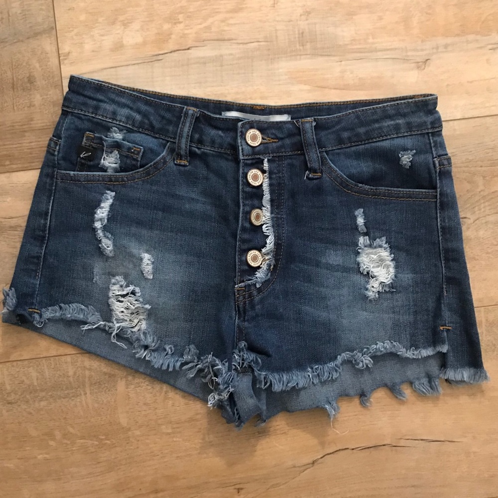 KanCan Distressed Jean Shorts